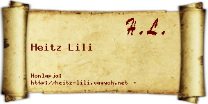 Heitz Lili névjegykártya